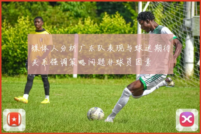 媒体人分析广东队表现与球迷期待关系强调策略问题非球员因素